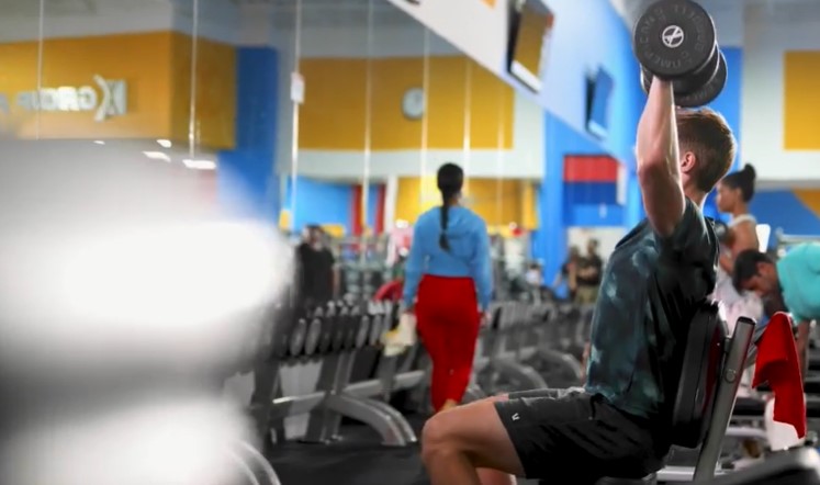 benches and dumbbells