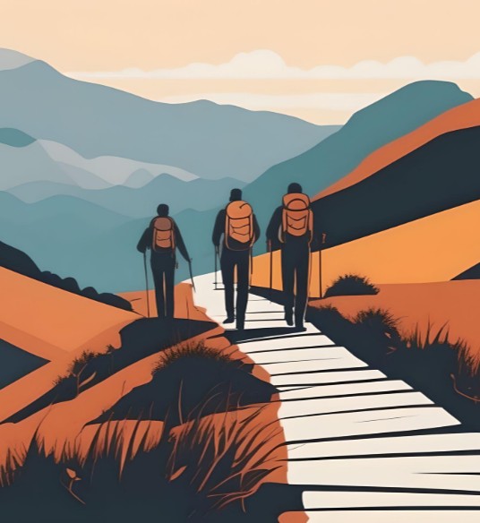 long distance outdoor walking path for tough exercise