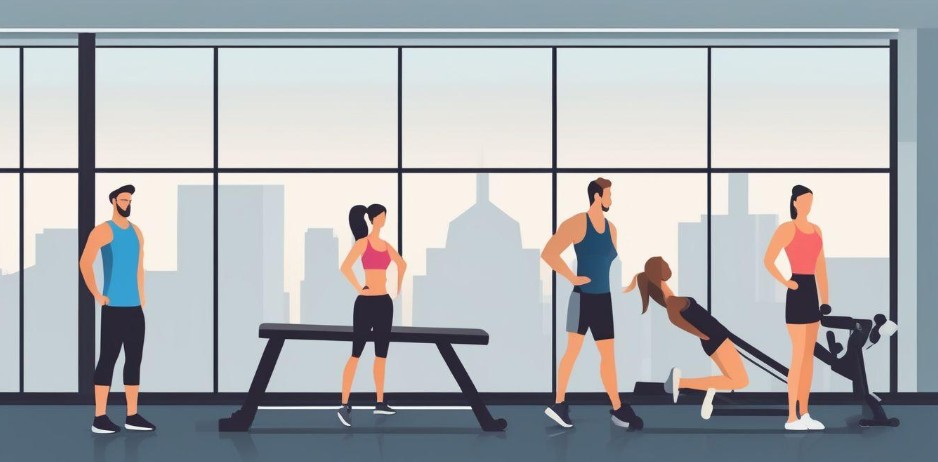 group workout session