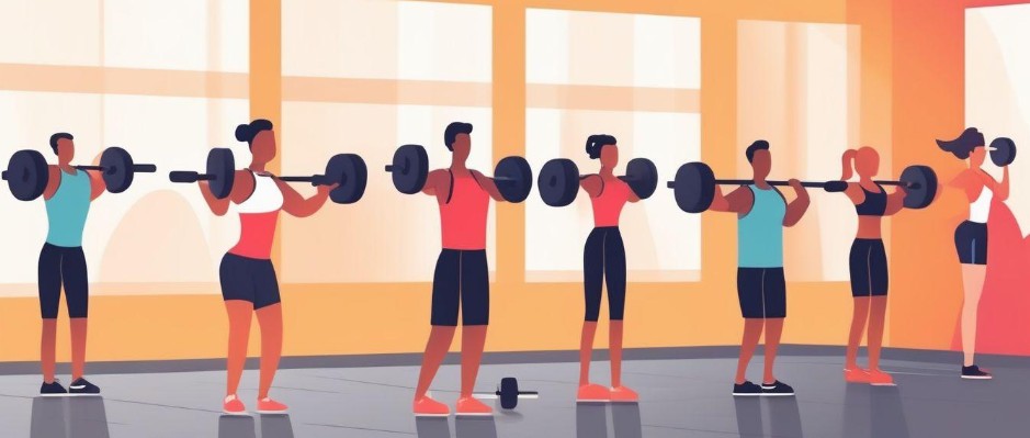 intense workout lifting session