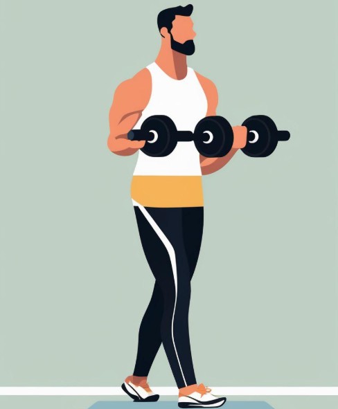 straining muscles to build