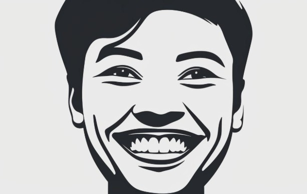 athlete smiling with teeth