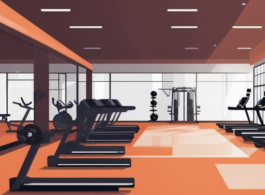 spaced out design in weight room