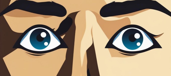 eyes strained from light